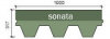 Мягкая кровля (гибкая черепица) Shinglas Финская Соната зеленая